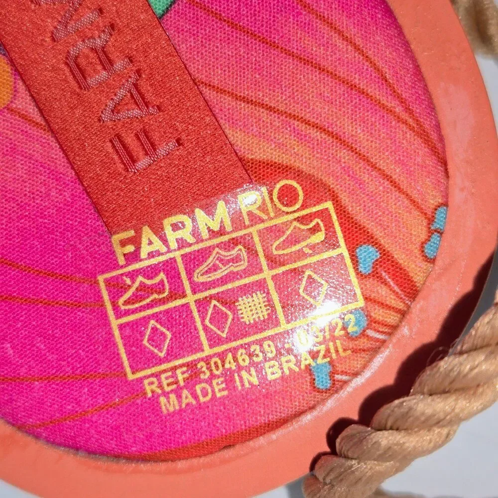 FARM RIO Sandals Floral Pietra Tropical Women Shoes Size 7 US NEW +BOX +DUSTBAG